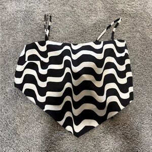 House of Harlow 1960 Monochrome Patterned Top